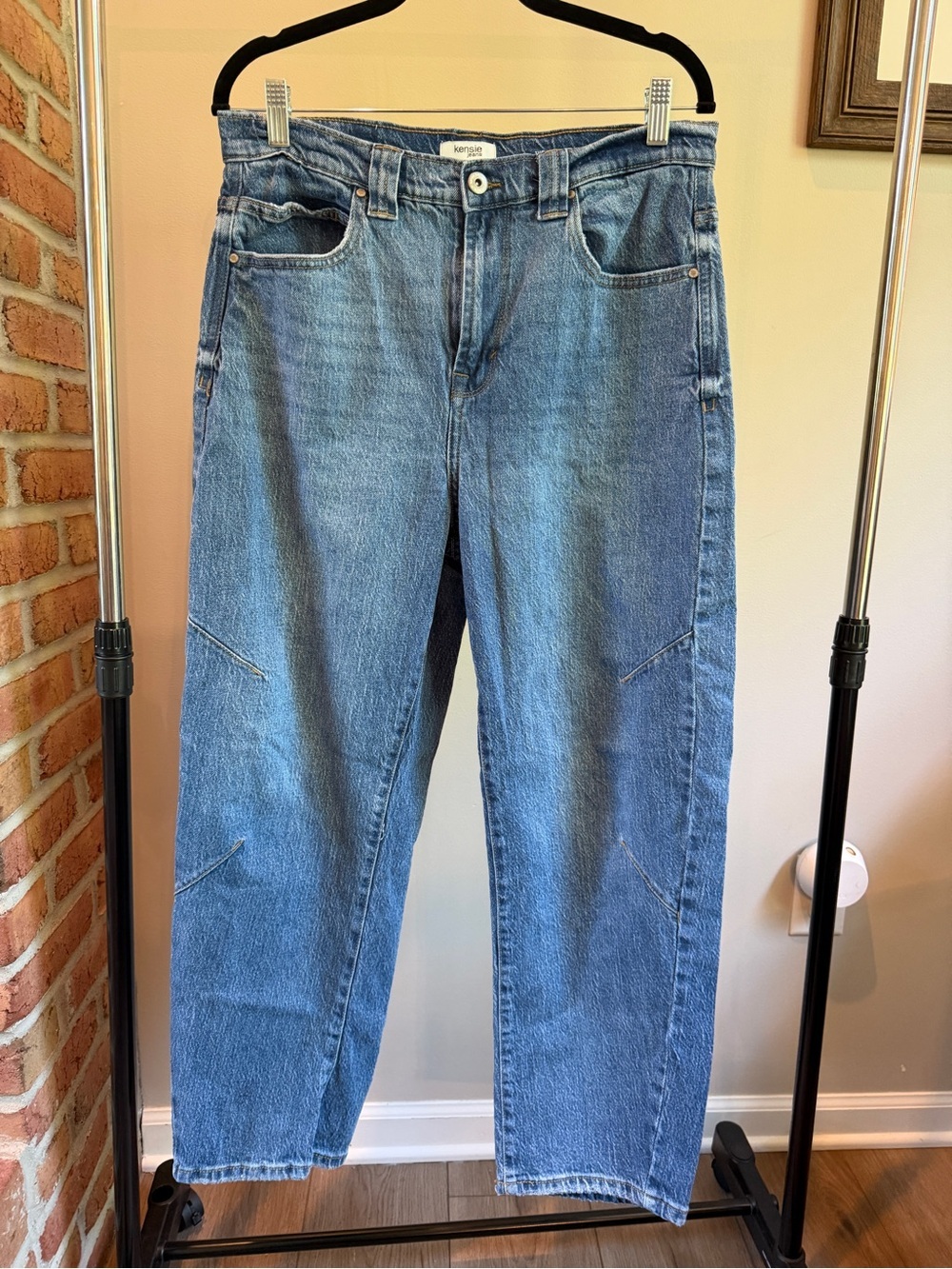 Kensie Blue Straight Leg Jeans - Picture 2 of 6